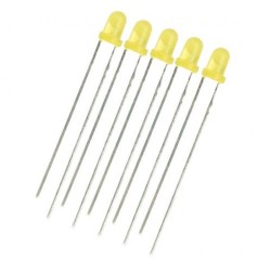 3 mm Yellow LED (Diffused Lens)