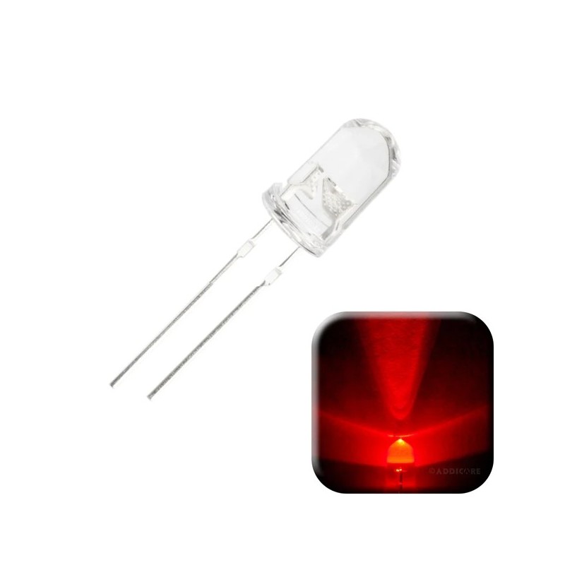 5 mm Red LED (Clear Lens)