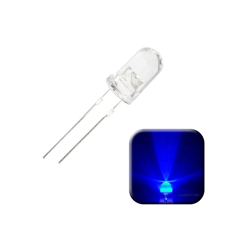 5 mm Blue LED (Clear Lens)