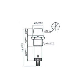 Green 12V AC/DC Signal Indicator 40mm