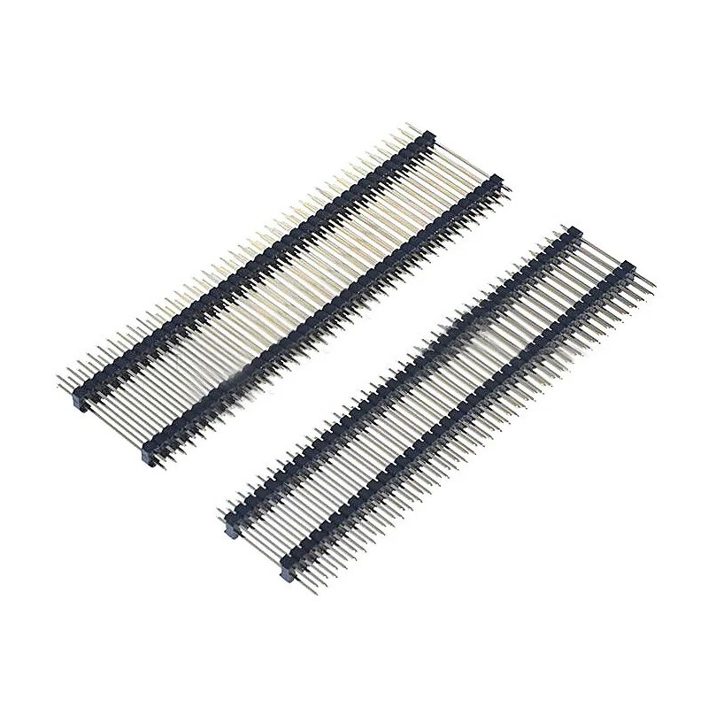 2 x 40p 2.54 mm Male Pin Header Double Plastic