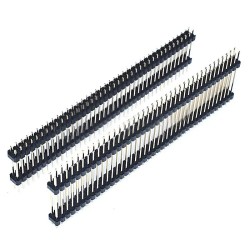 2 x 40p 2.54 mm Male Pin Header Double Plastic