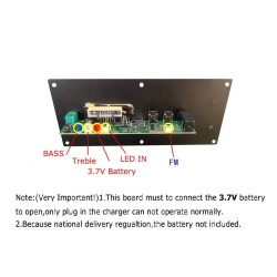 3.7V Amplifier Board With Bluetooth AUX TF-Card U-Disk 5-8Inch Speaker