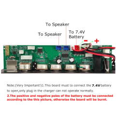 7.4V Amplifier Board With Bluetooth AUX TF-Card U-Disk