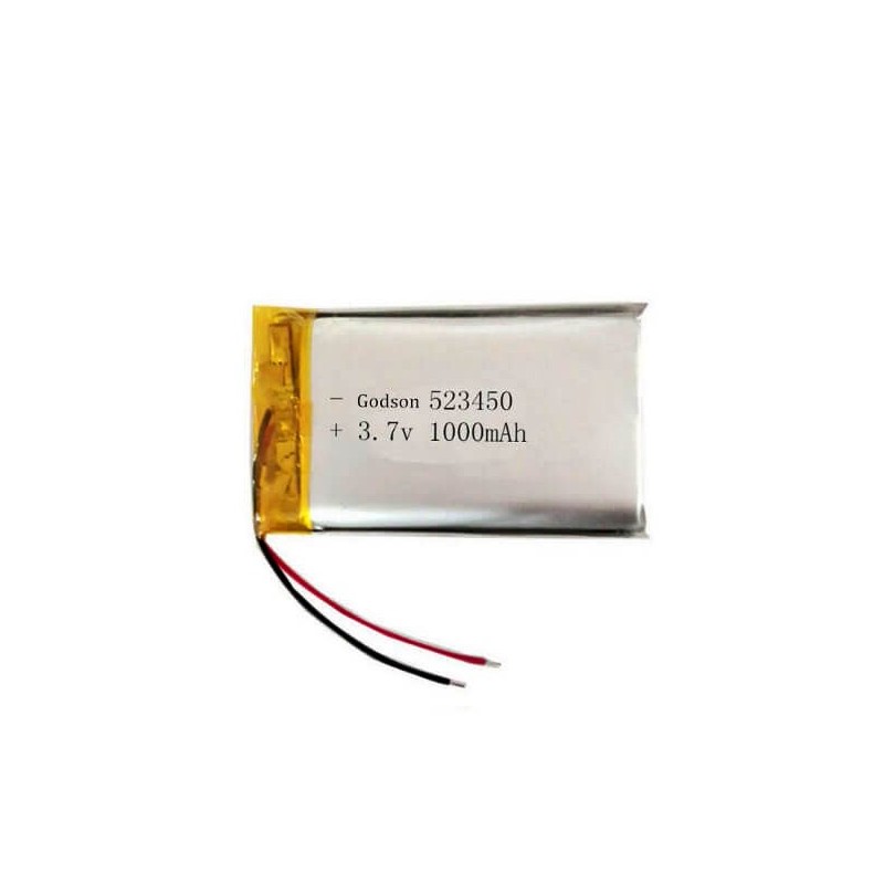 3.7V 1000mAh 523450 LiPo Battery