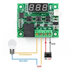 12V Digital Temperature Controller Thermostat Module W1209