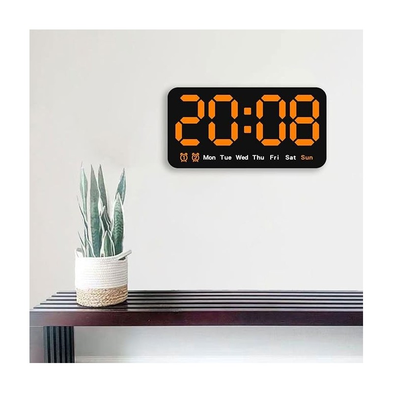 DS-6638 Digital Wall Clock With Alarm  21.4 * 11 cm