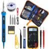 100W Soldering Iron Kit with Digital Multimeter