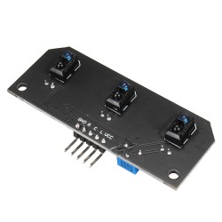 TCRT5000 3-Channel Line Tracking Sensor Module - Black