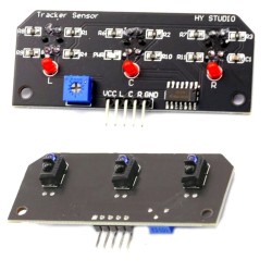 TCRT5000 3-Channel Line Tracking Sensor Module - Black