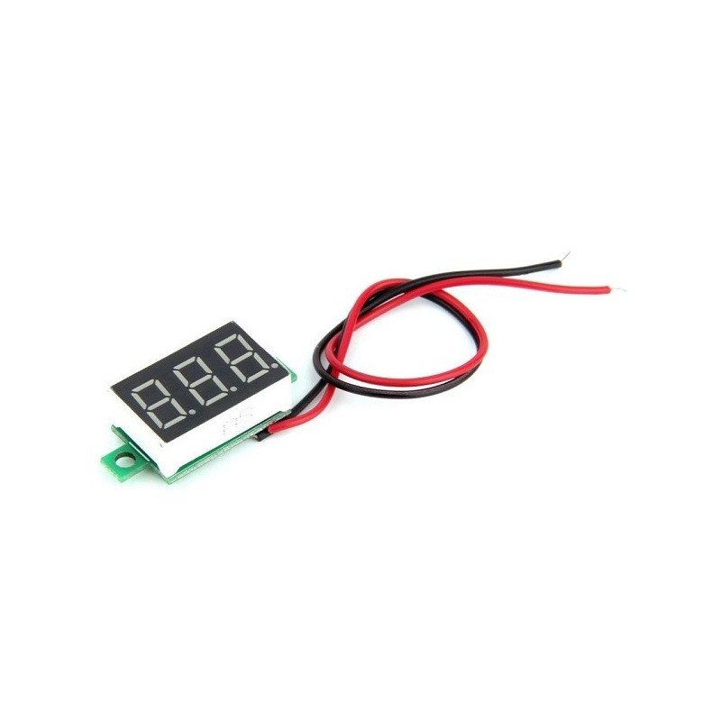 3-30 V Green Panel Voltmeter