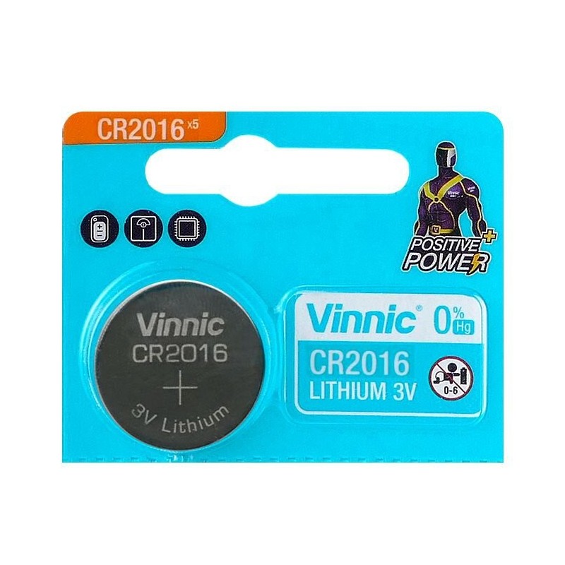 Vinnic 3V CR2016 Lithium Battery